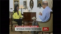 Seychelles President James Michel on Talk Africa CCTV with Beatrice Marshall