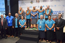 During the 1st High-Level Pacific Blue Economy Conference in Suva Fiji