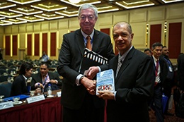 President Michel with Dr Hans Hoogeveen Permanent Rep of Netherland to FAO