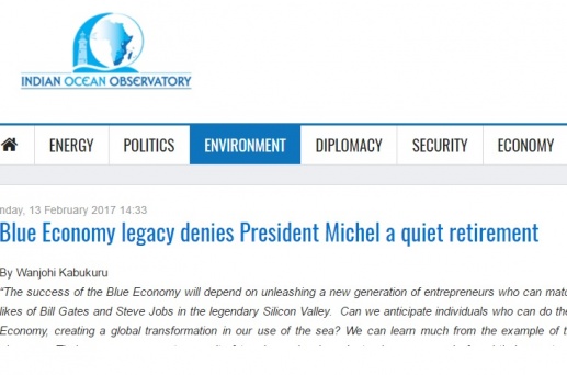 Blue Economy legacy denies President Michel a quiet retirement