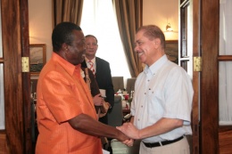 President Michel with Mr Toga Mc Intosh Meeting with World Bank exectutives