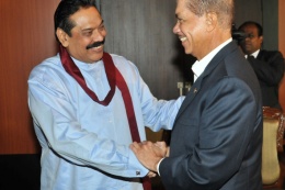 President Michel with President Rajapaksa