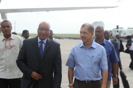 Arrival of South African President Jacob Zuma