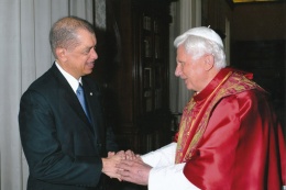 President Michel and Pope Benedict XVI Vatican (3)