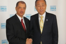 President Michel and UN Secretary General Ban Ki moon London Conference on Somalia