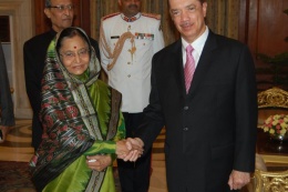 President Michel meeting with President Patil