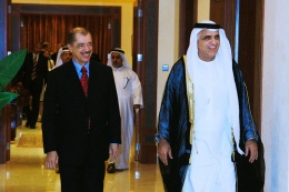 President Michel and Sheikh Saud bin Saqr Al Qasimi Crown Prince and Deputy Ruler of Ras Al Khaimah Official visit to UAE emirate of RAK 29 09  (2)