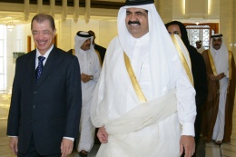 President Michel and HH the Emir Sheikh Hamad Bin Khalifa Al-Than of Qatar, Official visit to Qatar (2)