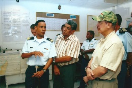 President Michel visit Coast Guard Headquaters after the pirate attack (1)