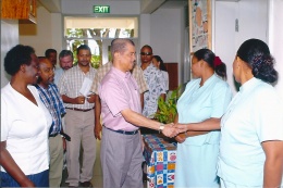President Michel visit  to Victoria Hospital