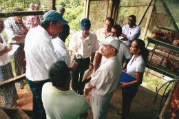 President Michel visit Val D'Endor Farm (1)