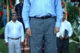 President James Alix Michel, new President of the Seychelles on the day of the inauguration