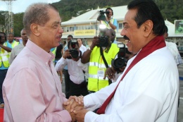Arrival of Sri Lankan President Mahinda Rajapaksa, State Visit, Seychelles (1)