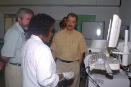 President Michel visits the Victoria Hospital