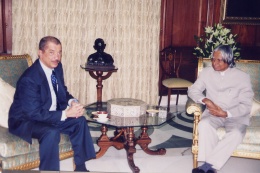 President Michel with Indian President Dr. A. P. J. Abdul Kalam during official visit to India