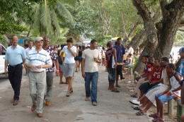 President Michel at the Labour Day activities at Beau Vallon (2)