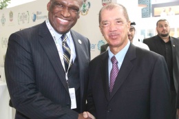 UN General Assembly President John Ashe and President James Michel, Abu Dhabi