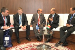 President Michel with Director General of FAO José Graziano da Silva, and members of delegation