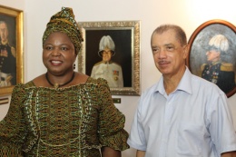 President Michel with Dr Joy Ngozi Ezeilo UN Special Rapporteur on Trafficking in Persons, State House