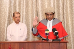 Mr Mohan Niranjit Burhan was swears oath of office as a Judge of the Supreme Court, in the presence of President Michel