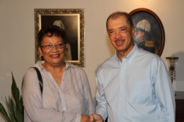 President Michel with Mauritian Vice-President Monique Ohsan Bellepeau, State House