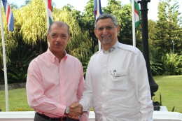 Seychelles President James Michel met with Cabo Verde President Jorge Carlos Fonseca and his delegation at State House