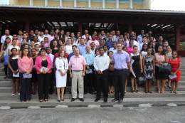 President Michel with the January to September 2014 Cohort