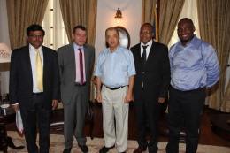 The Managing Director and Chief Executive Officer of Airtel Africa, Mr. Christian De Faria paid a courtesy call on President James Michel at State House. He was accompanied by the Airtel Seychelles Managing Director Amadou Dina