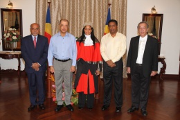 President James Michel appointed Mrs. Samia Govinden (née Andre) as the second female Puisne Judge of the Supreme Court  in a ceremony held at State House