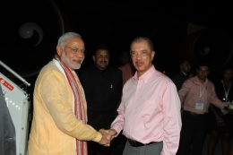 The Indian Prime Minister Narendra Modi arrived at the Seychelles International Airport on Tuesday 10th March 2015 in the evening.
