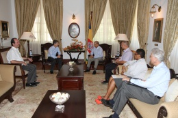 President James Michel met with delegation from the International Monetary Fund at State House