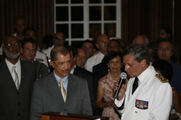 Le Président James Michel avec le Préfet de La Réunion Pierre-Henry Maccioni, Visite officielle à La Réunion