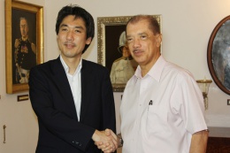 President Michel met with the Japanese State Minister of Foreign Affairs, Mr. Minoru Kiuchi, at State House.