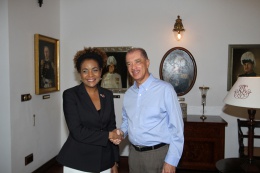 Le Président James Michel a rencontré la Secrétaire Générale  de l'Organisation Internationale de la Francophonie (OIF), Madame Michaëlle Jean,