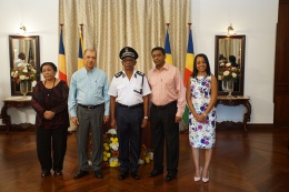 The New Commissioner of Police, Mr. Reginald Elizabeth, took his official oaths of Office before the President of the Republic, Mr James Michel, at State House