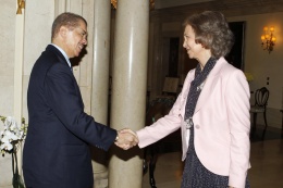 President Michel with the Queen of Spain
