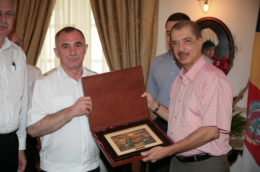 President Receives Russian Rear Admiral