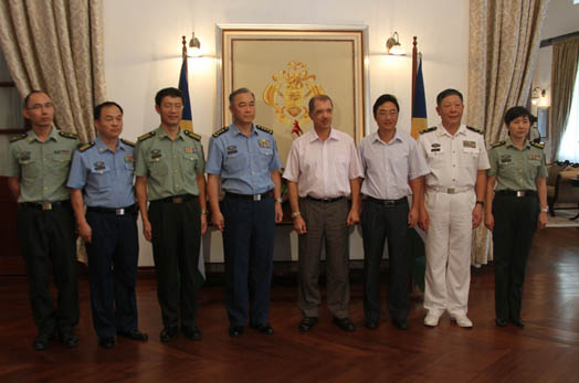 President Michel Meets The General Ma Xiaotian
