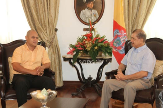 President Michel Meets New Chairman Of The Seychelles Football Federation