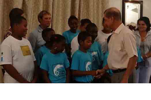 Members of the Wildlife Clubs of Seychelles meet the President