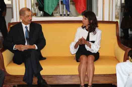 Des entretiens fructueux du President Michel avec Mme Dindar du conseil général  de la Reunion