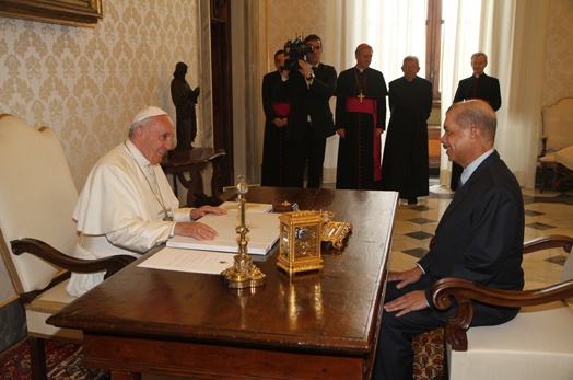 Au Vatican Le Président Michel souligné l’importance de la paix et l’unité pour développement des Seychelles