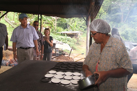 President Michel visits businesses in the Anse Boileau and Anse Royale districts