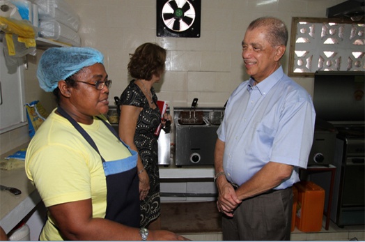 President Michel visits small businesses in Pointe Larue district