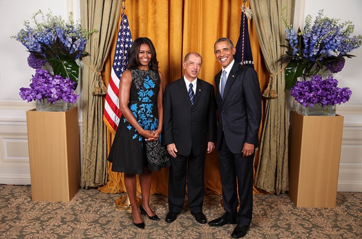 President James Michel attends reception hosted by President Barack Obama for Heads of State in New York