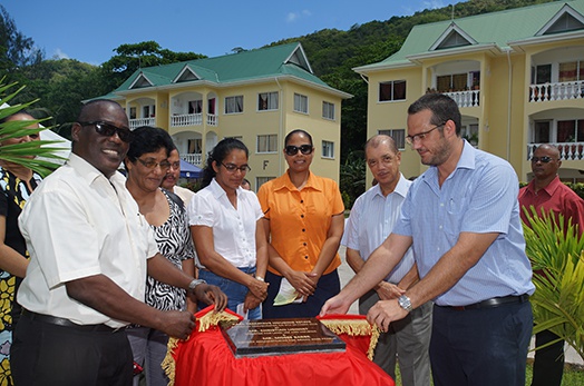 President Michel attends the launch of Habitat Week 2015 at Karl Tamatave estate