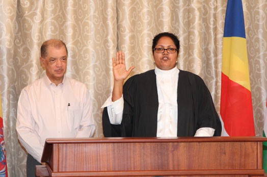 Master of the Supreme Court of Seychelles is sworn into office