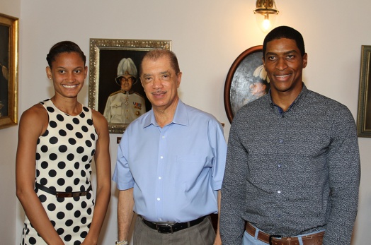 President meets with Seychelles Sportsman and Sportswoman of the Year