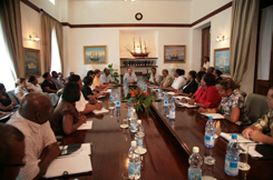 President Meets With District Administrators