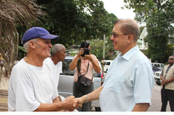 President Michel Visits Beau Vallon
